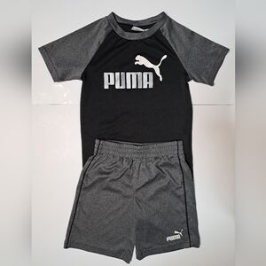 Boys Size 5 Puma Black and Gray Athletic Set